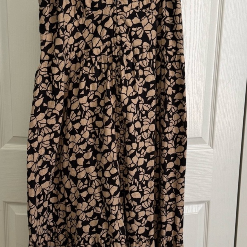 Abercrombie & Fitch Black and Cream Floral Maxi Dress - Picture 2 of 6
